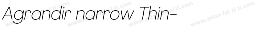 Agrandir narrow Thin字体转换